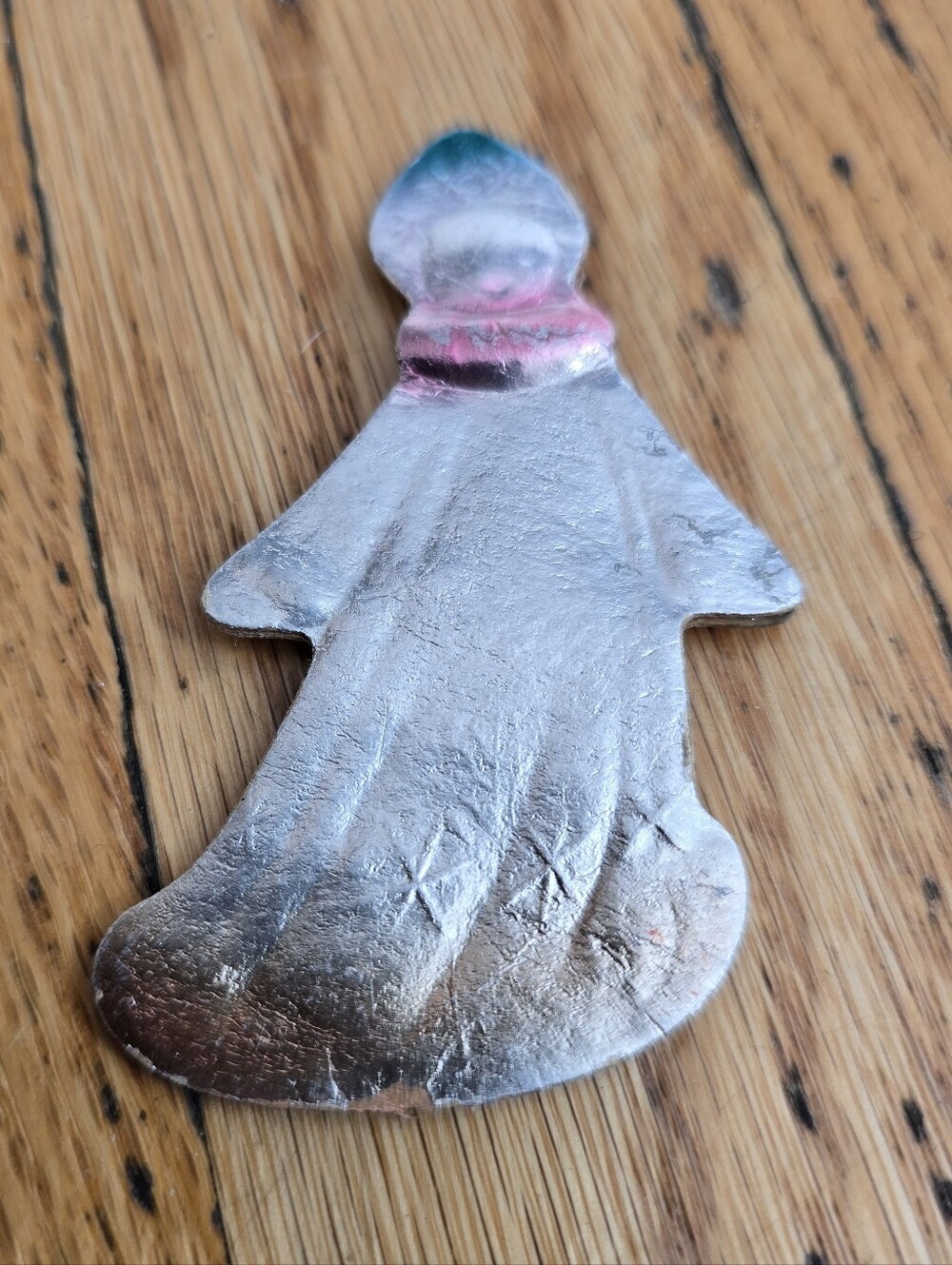 Authentic Vintage Dresden Style Pressed Cardboard Xmas Ornament - Picture 3 of 3